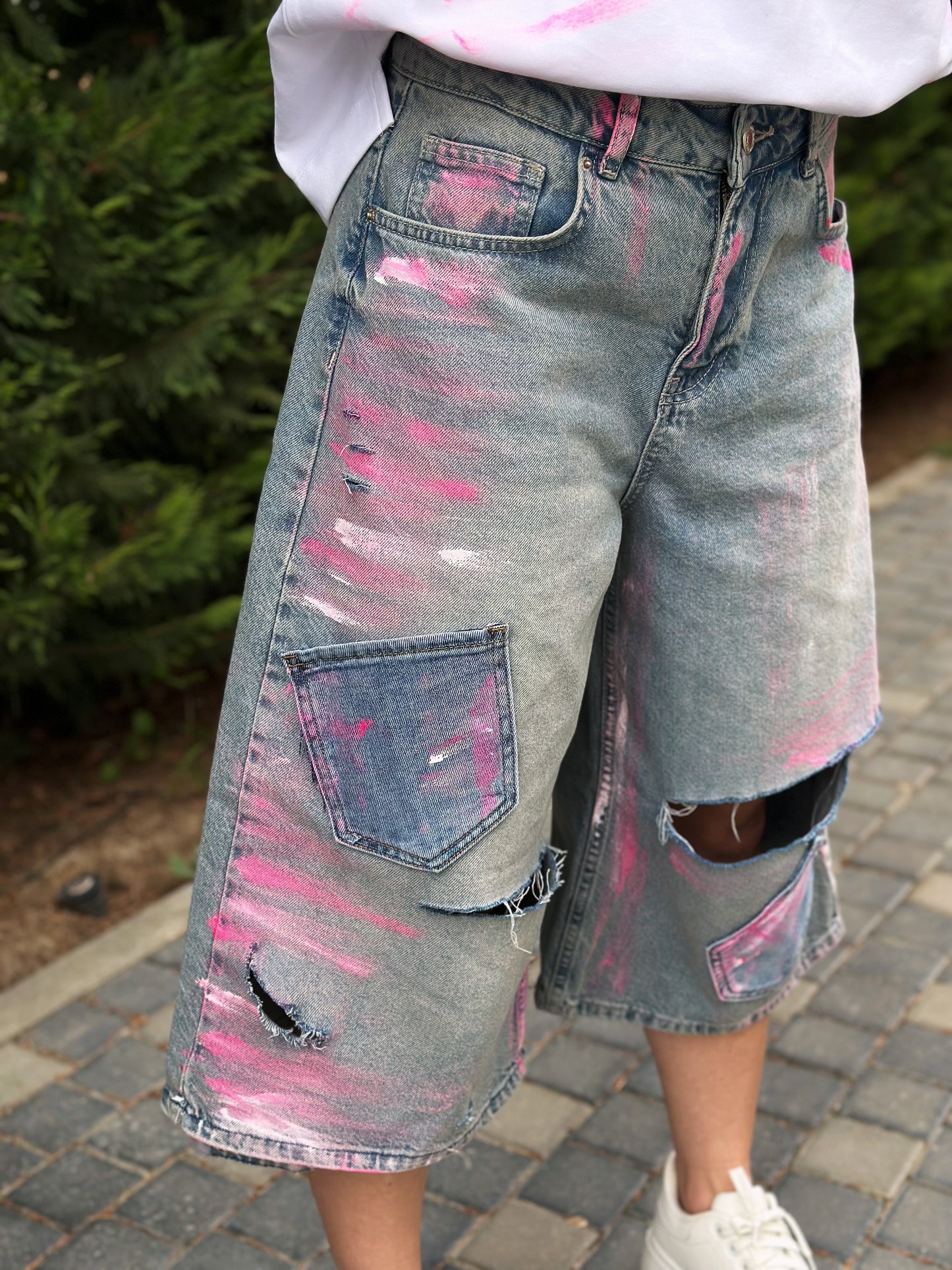 Blugi denim Pink