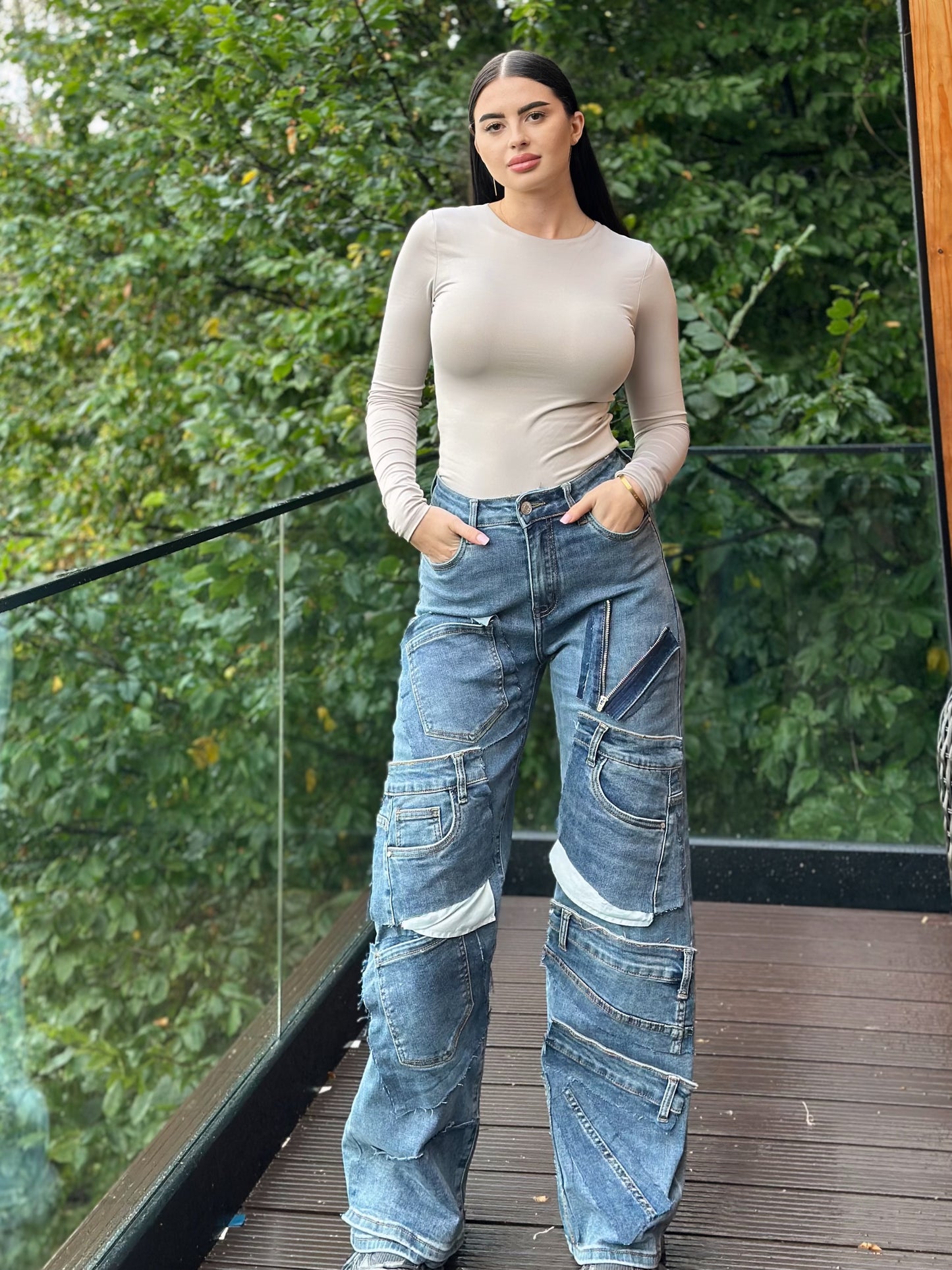 Blugi full denim
