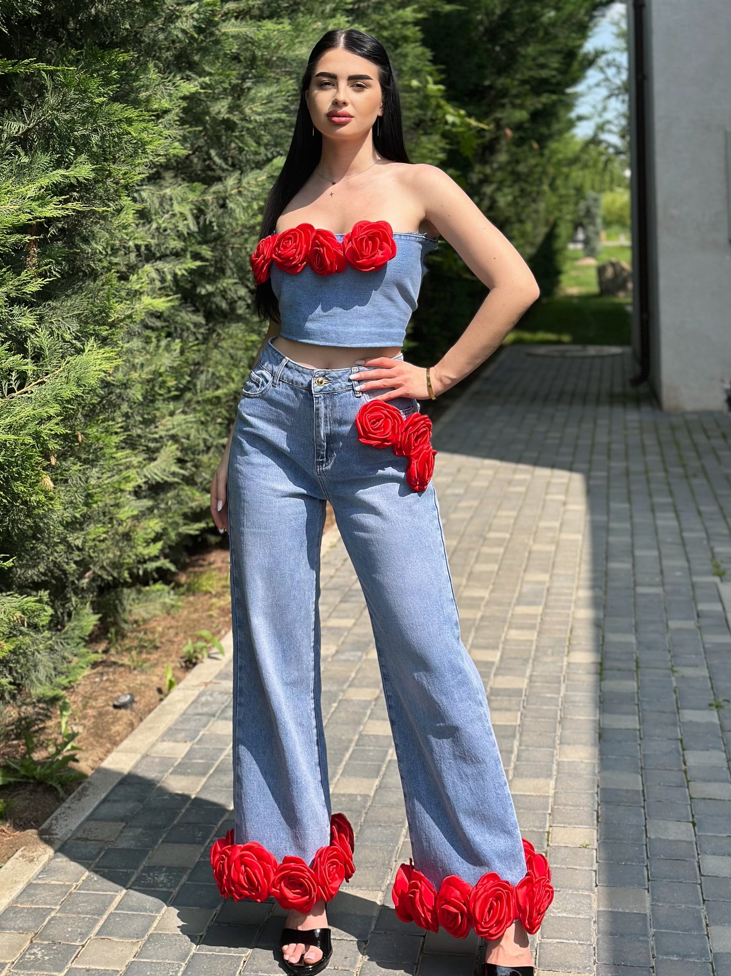 Compleu denim &roses
