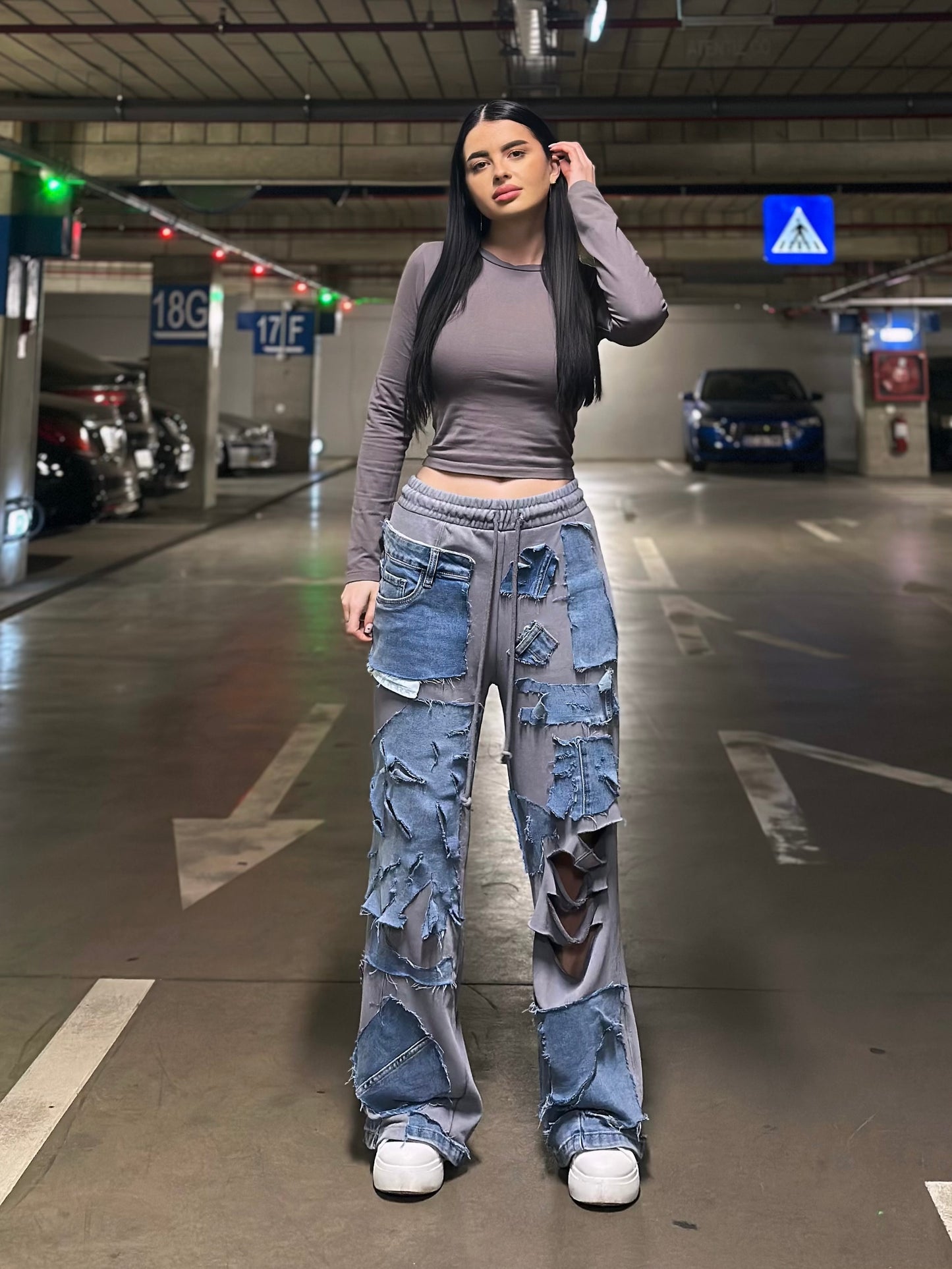 Pantaloni denim Grey