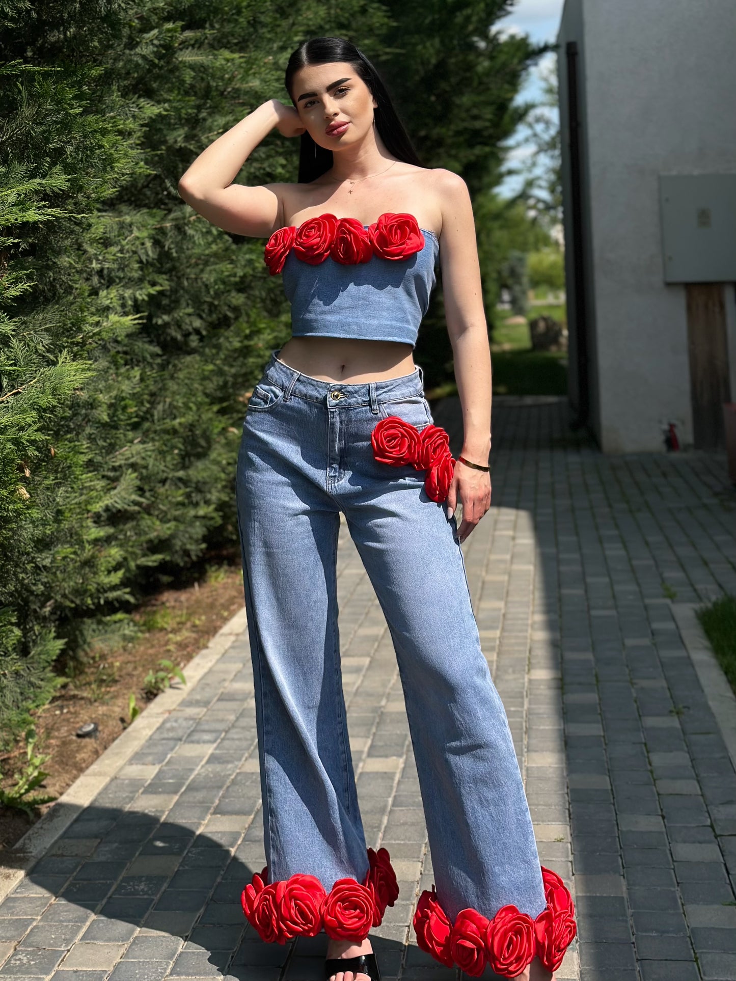 Compleu denim &roses