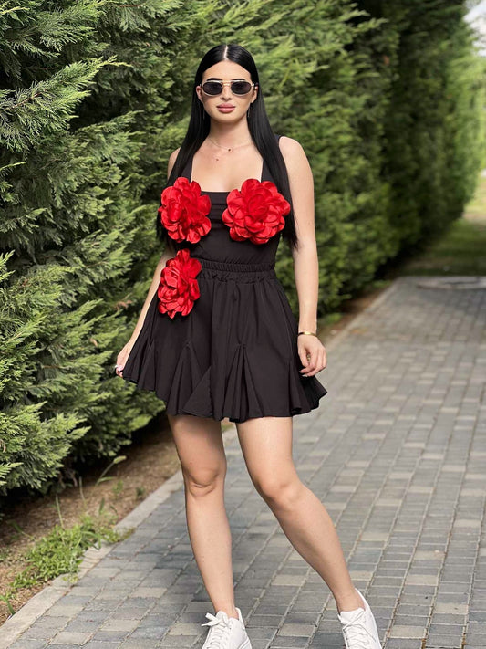 Set Flower fusta+top