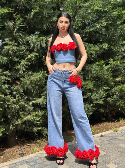 Compleu denim &roses