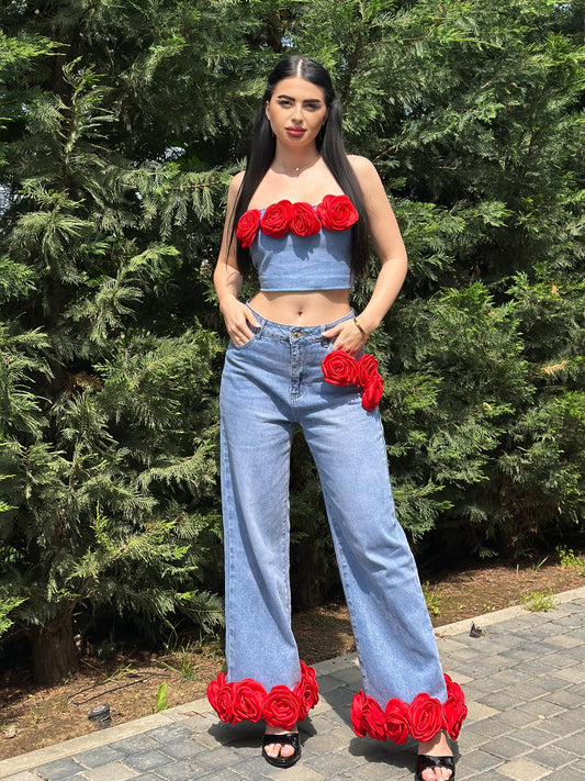 Compleu denim &roses