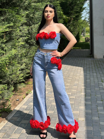 Compleu denim &roses